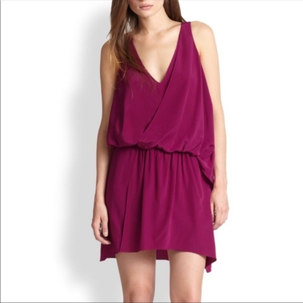 Elizabeth and james silk surplice flyaway dress 57